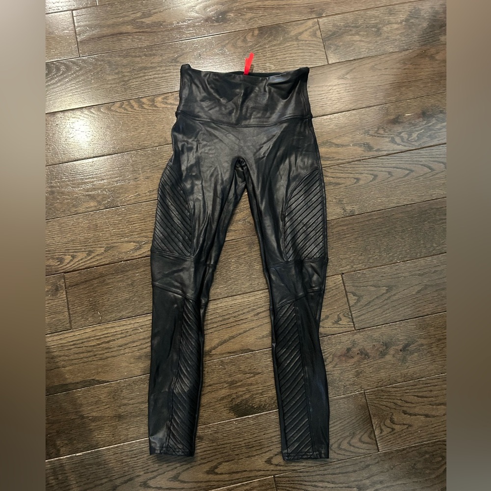 Spanx Leather Moto Leggings